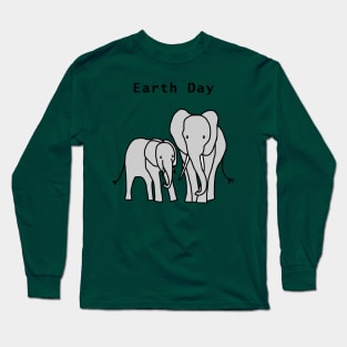 Earth Day Elephants Long Sleeve T-Shirt